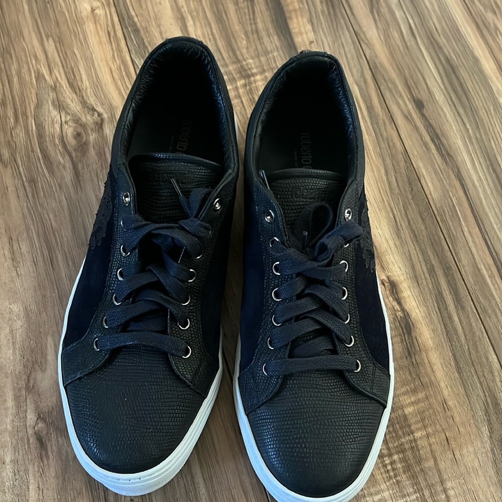 Used men’s Roberto Cavalli navy blue shoes size 44